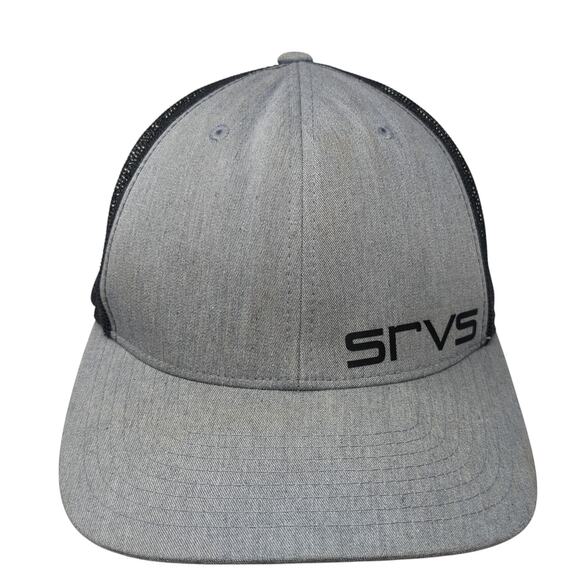 Srvs Snapback Trucker Hat Gray One Size Adjustable Mesh Back Classics Yupoong - Picture 1 of 9